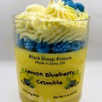 Lemon Blueberry Crumble Dessert Candle