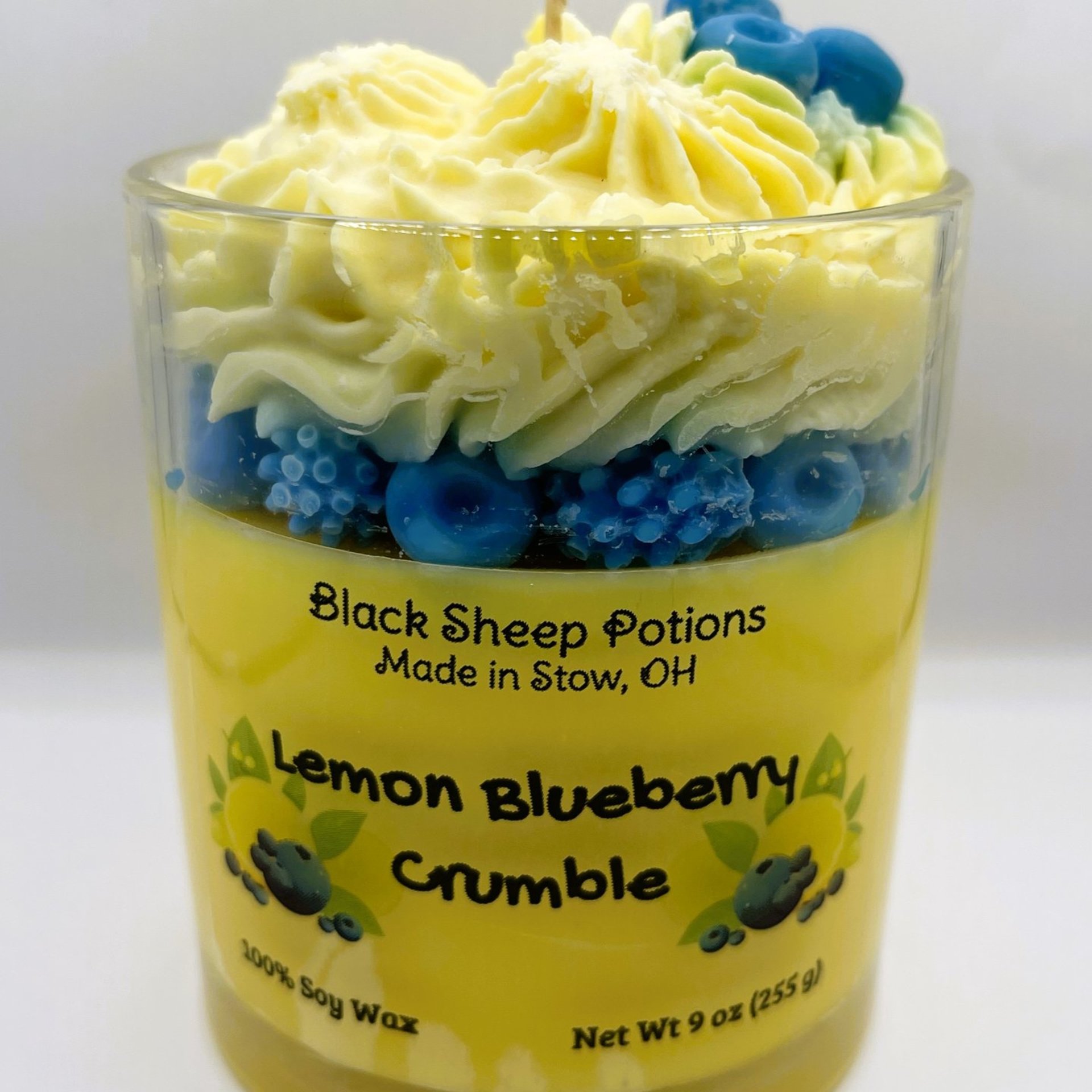 Lemon Blueberry Crumble Dessert Candle