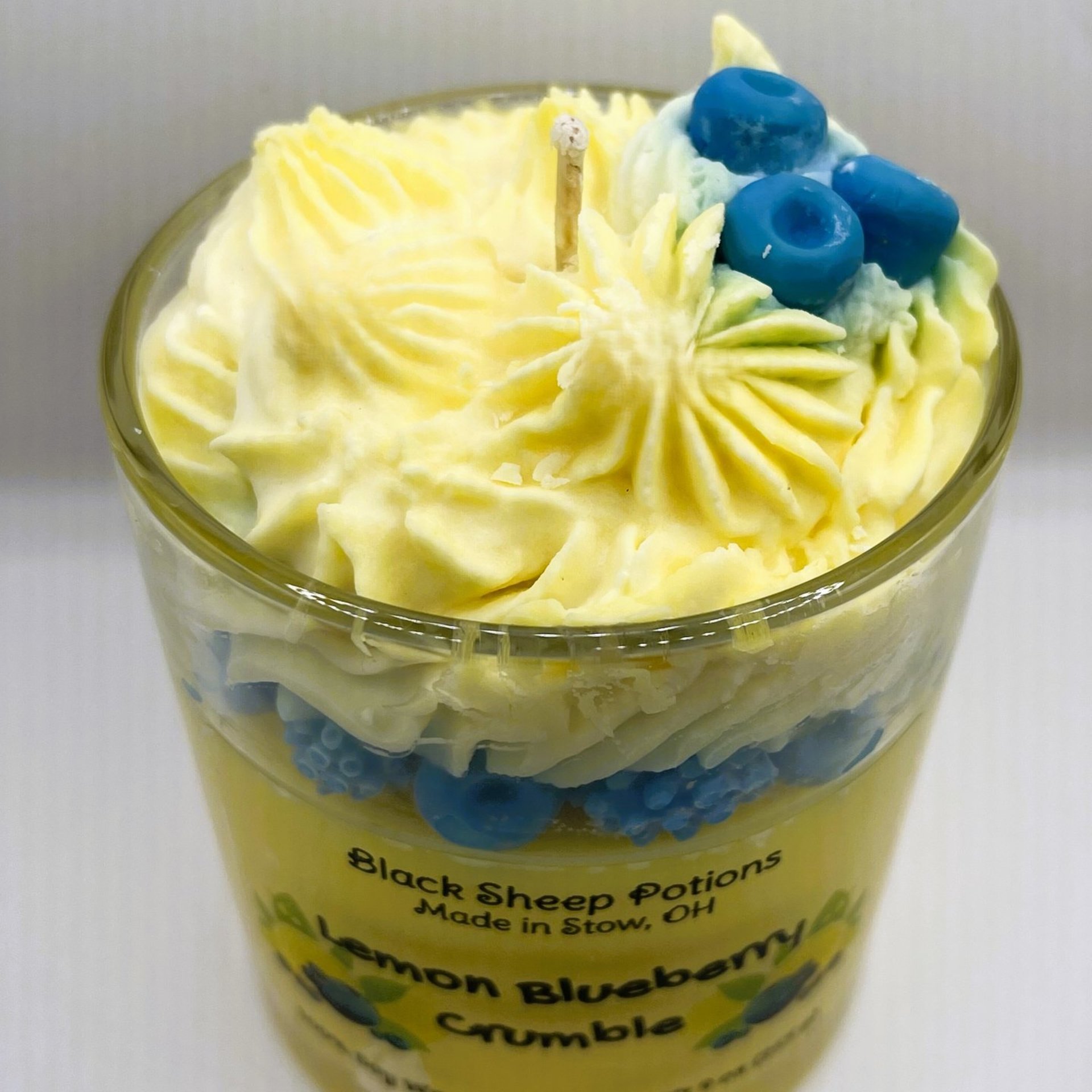 Lemon Blueberry Crumble Dessert Candle
